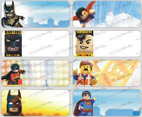 Large Lego Movie Name Stickers